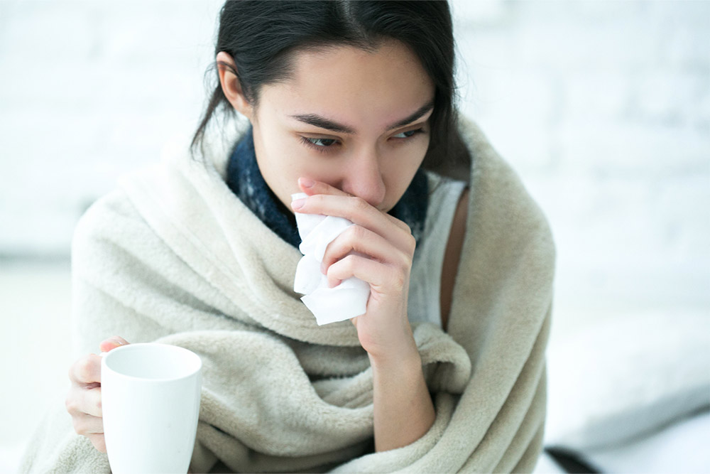 Woman With Tissue - Cold