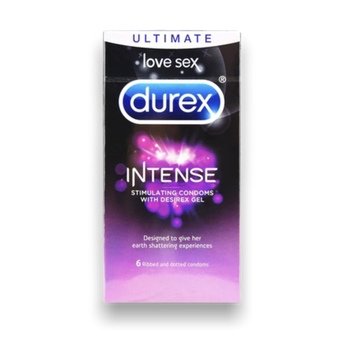 Durex Intense Condoms - Ribbed &amp; Dotted (Pack of 6)
